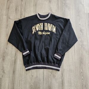 Vintage South Haven Michigan Crewneck Sweater Mens Size Large